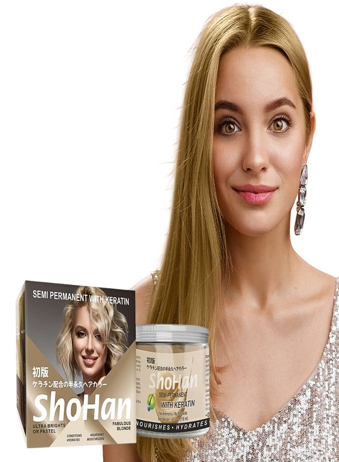 ShoHan Semi Permanent Hair Colour, Blonde Hair Colour with Keratin, Ammonia Free Hair Colour, No Peroxide, No PPD, No Resorcinol, No Parabens, Hair Highlighter Colour (Fabulous Blonde, Pack of 1) - Image 1
