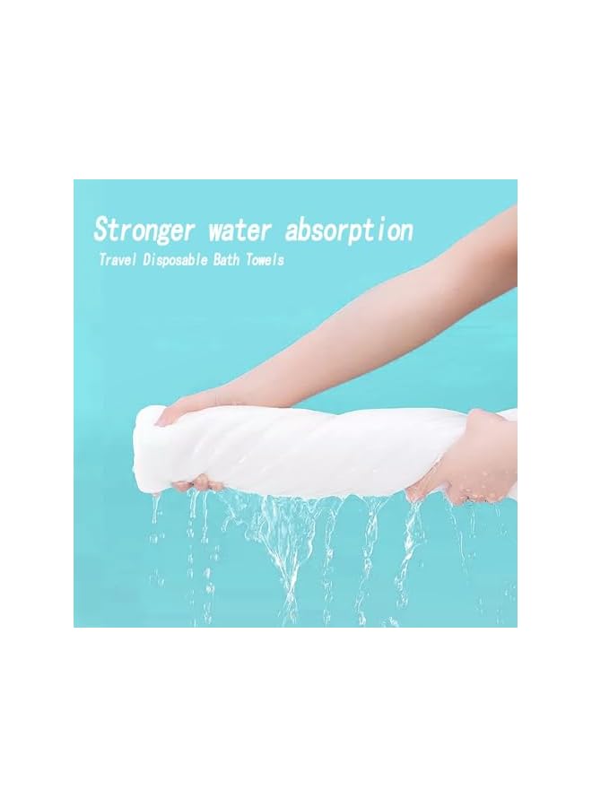 The Bros 5 Packs Large Compressed Towel 55'' x 27'' Disposable Cotton Bath Towels Portable Thick Paper Towel Reusable Suitable for Hiking Camping Beach Swimming and Traveling - Image 4