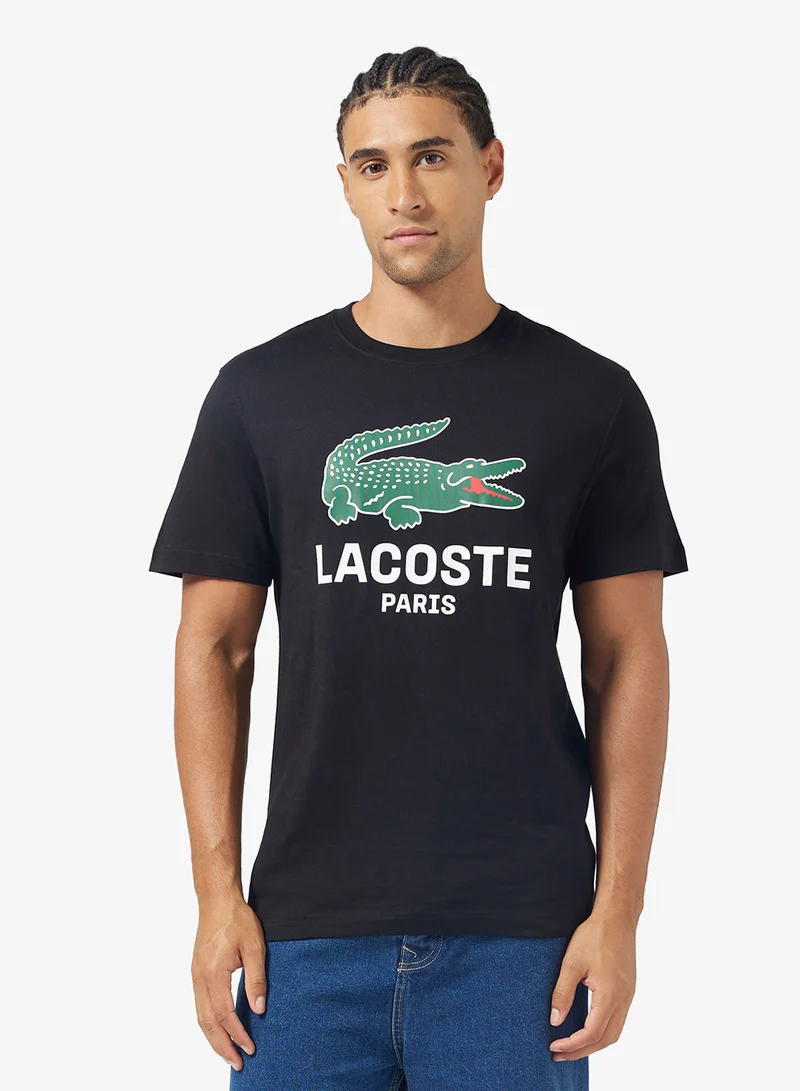 لاكوست Regular Fit Printed Jersey T-Shirt