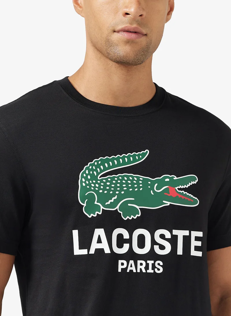 لاكوست Regular Fit Printed Jersey T-Shirt