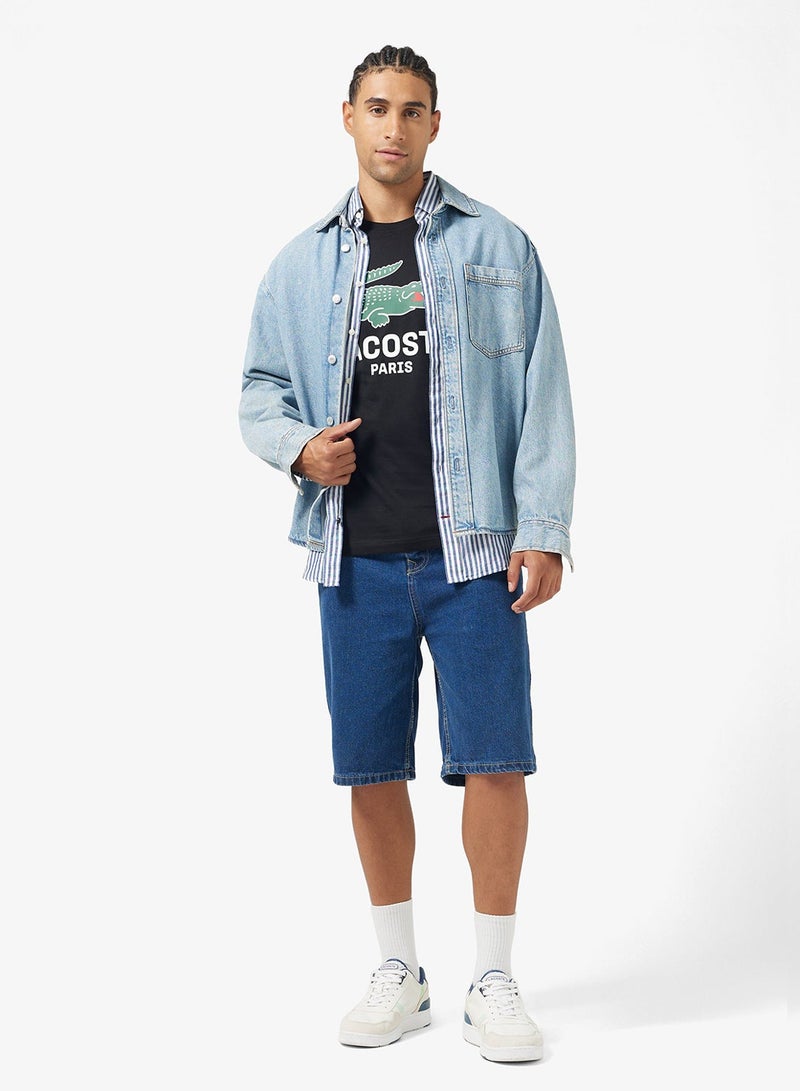 LACOSTE Regular Fit Printed Jersey T-Shirt - Image 4