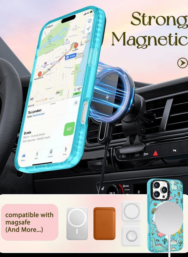 LOTADILO Case for iPhone 16 Pro Max Case Compatible with Magsafe Ring Holder Stand - for Women Dinosaur Design TPU Phone Cover for Girls Girly Funny Fashion - Image 5
