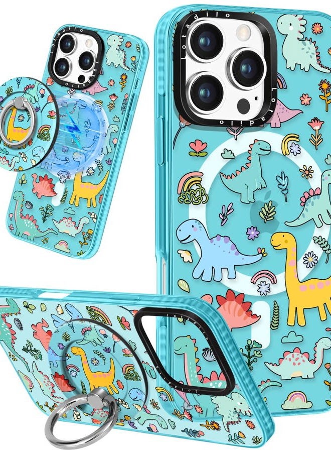 LOTADILO Case for iPhone 16 Pro Max Case Compatible with Magsafe Ring Holder Stand - for Women Dinosaur Design TPU Phone Cover for Girls Girly Funny Fashion - Image 1