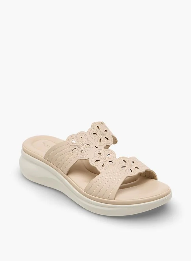 فلورا بيلا من شو إكسبرس Women Floral Cutout Wedge Heel Sandals