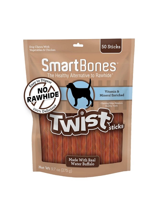 Smartbones Twist Sticks with Water Buffalo 50 Count, Rawhide-Free Chews for Dogs - Image 1