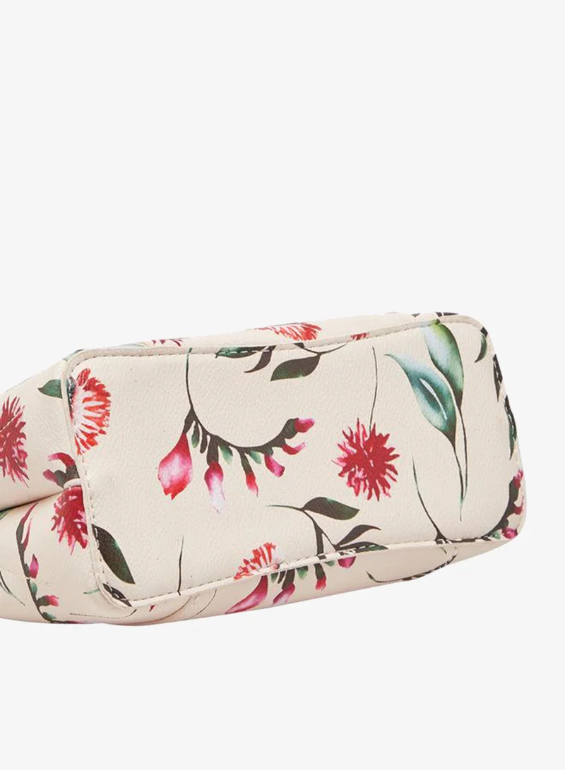 Flora Bella By Shoexpress PINK Printed Tote Bag With Detachable Shoulder Strap for Women | Best Price UAE