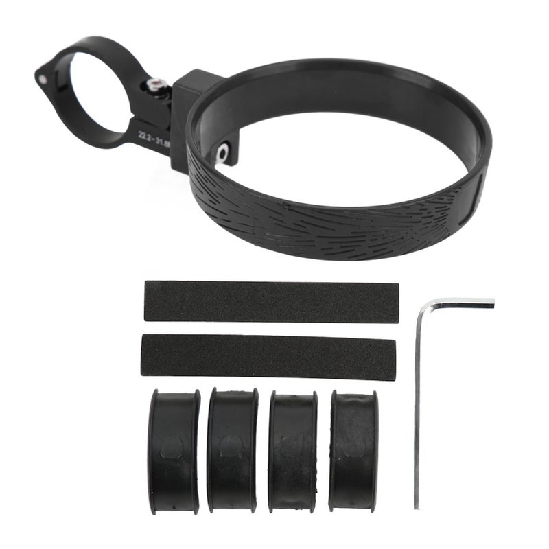 ENLEE Electirc Bike Handlebar Cup Holder Aluminum Alloy Coffee Cup Holder Tea Cup Holder Bracket for Cycling Black - Image 1