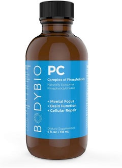BodyBio BodyBio PC Phosphatidylcholine and Phospholipids , Liposomal for High Absorption  , Optimal Brain & Cell Health , Boost Memory, Cognition, Focus & Clarity 4 oz  - Image 1