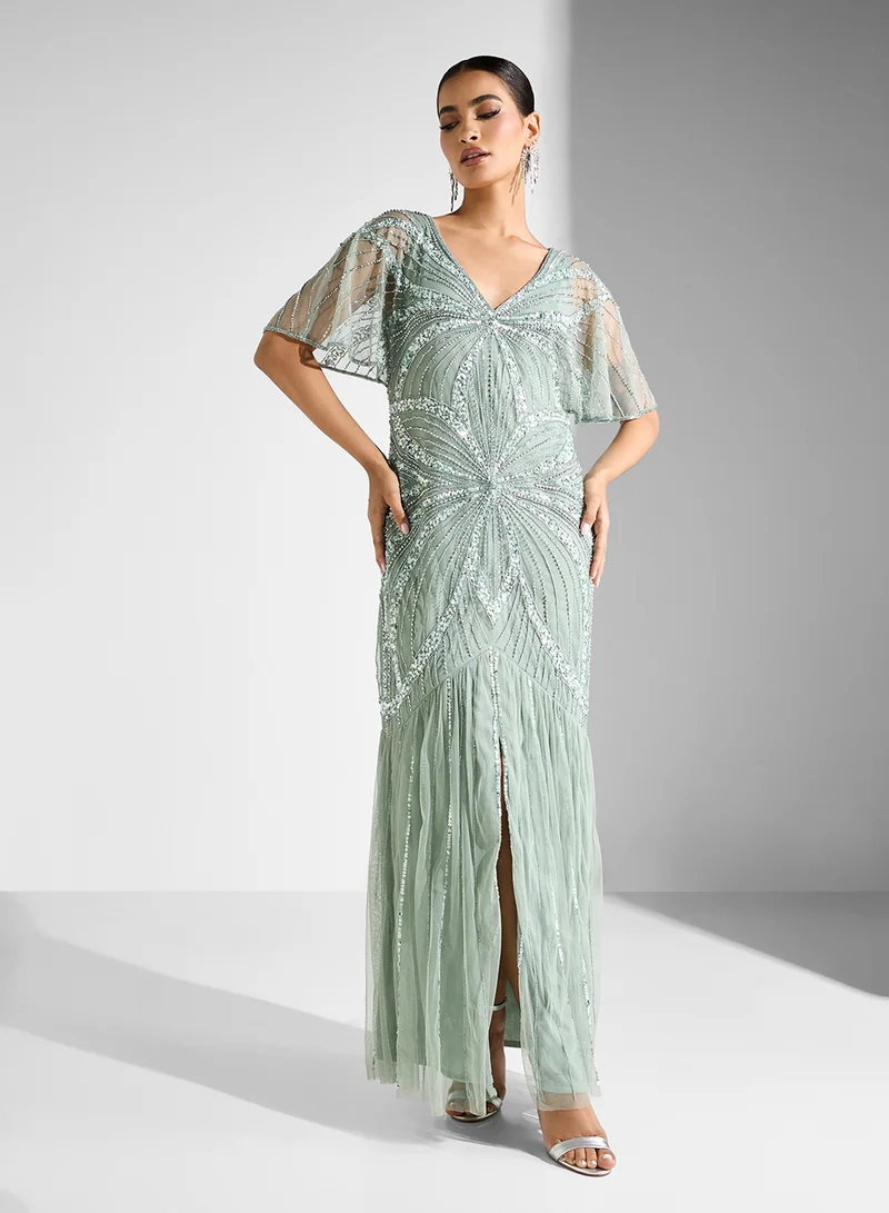 Namshi x Beaded Empire Dress