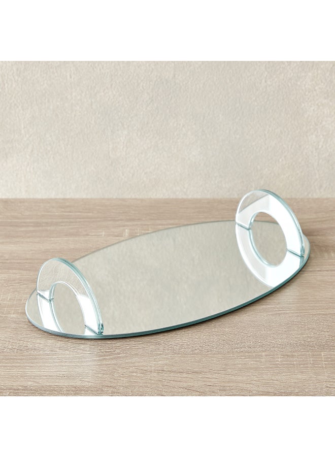 Home Box Briar Clear Decorative Glass Tray 36 x 6 x 20 cm - Image 1