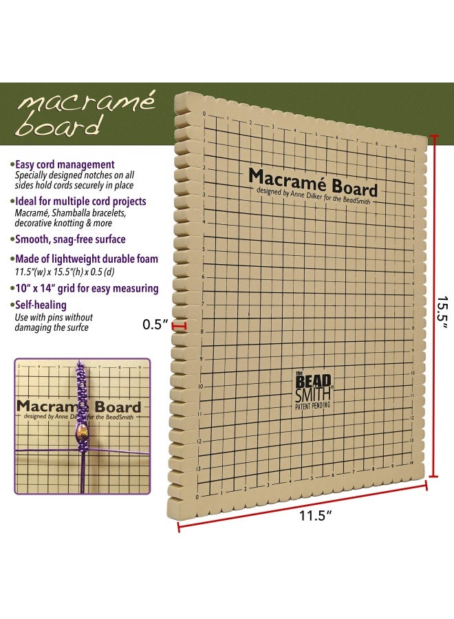 Beadsmith Large Macrame Board For Braiding 14X10 Inches 1 Piece - Image 4