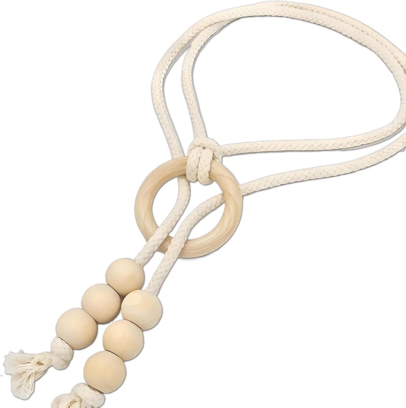 Premium Wooden Curtain Tiebacks – Imported Decorative Holdbacks for Drapes & Curtains, Durable Wood Accessories for Home, Bedroom & Living Room Window Décor (Two pieces) - Image 4