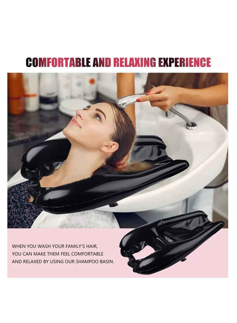 Hair Washing Tray for Sink at Home, Shampoo Tray for Washing Hair, Portable Sink for Washing Hair, Portable Shampoo Bowl for Bedridden, Handicapped, Kids, Seniors, Pregnant, Wheelchair at Kitchen（Pump color random） - Image 2