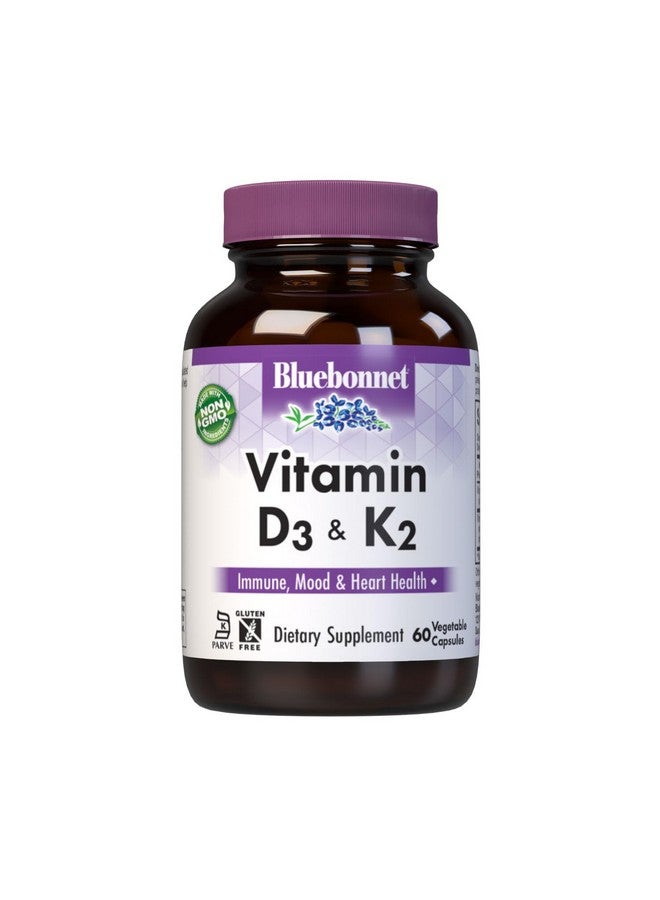 بلو بونيه بلوبونيت نيوتريشن، فيتامين د3 وك2، خالٍ من الصويا، لعظام قوية وصحية*، خالٍ من الغلوتين، غير معدل وراثيًا، خالٍ من منتجات الألبان، معتمد كوشير، نباتي، 60 كبسولة نباتية، 60 حصة - Image 1