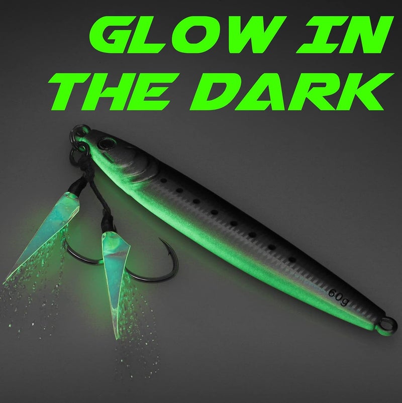 TRUSCEND Valuable Fishing Jigs of Captain's Favorite, Shiny Saltwater Spoons Perfect for Jigging, Slow Pitch Jig Catch More Fish, Durable and Well-Made Bass Salmon Tuna Fishing Lures with Sharp Hook - Image 5