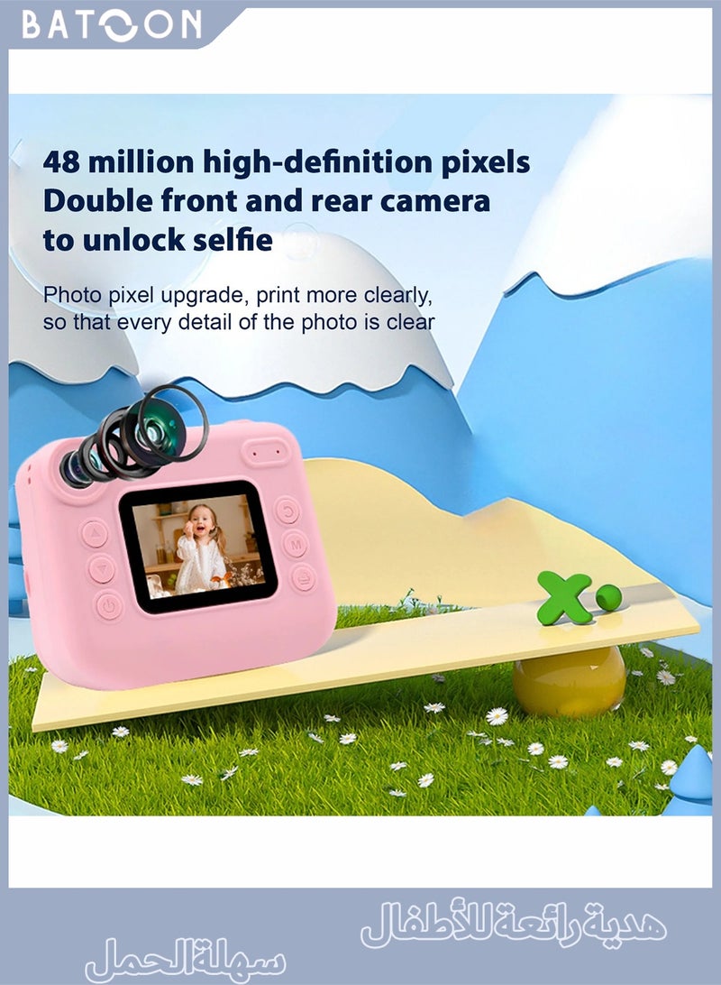 Batoon Kids Camera,Children Print Camera With flash,Instant Camera Toddler Digital Camera with 1080P HD Video Camera,2.0"IPS Screen Printing Instant Camera for Girls Boys 3-12, 3 Roll No-Ink Print Paper 32G SD Card(Blue) - Image 4
