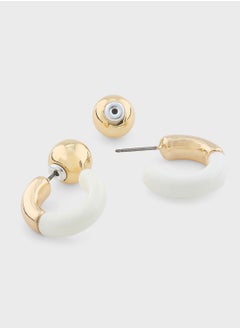 Ginger Two Tone Hoop Earrings  - Image 2