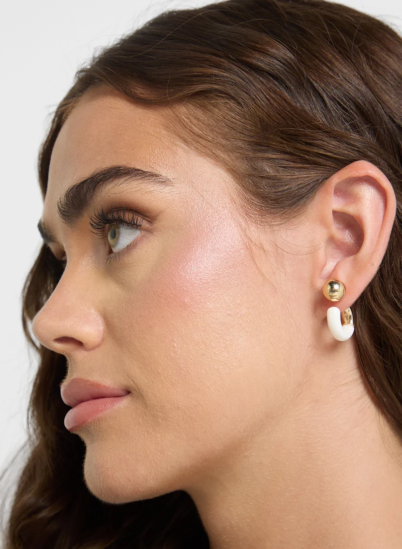 Ginger Two Tone Hoop Earrings