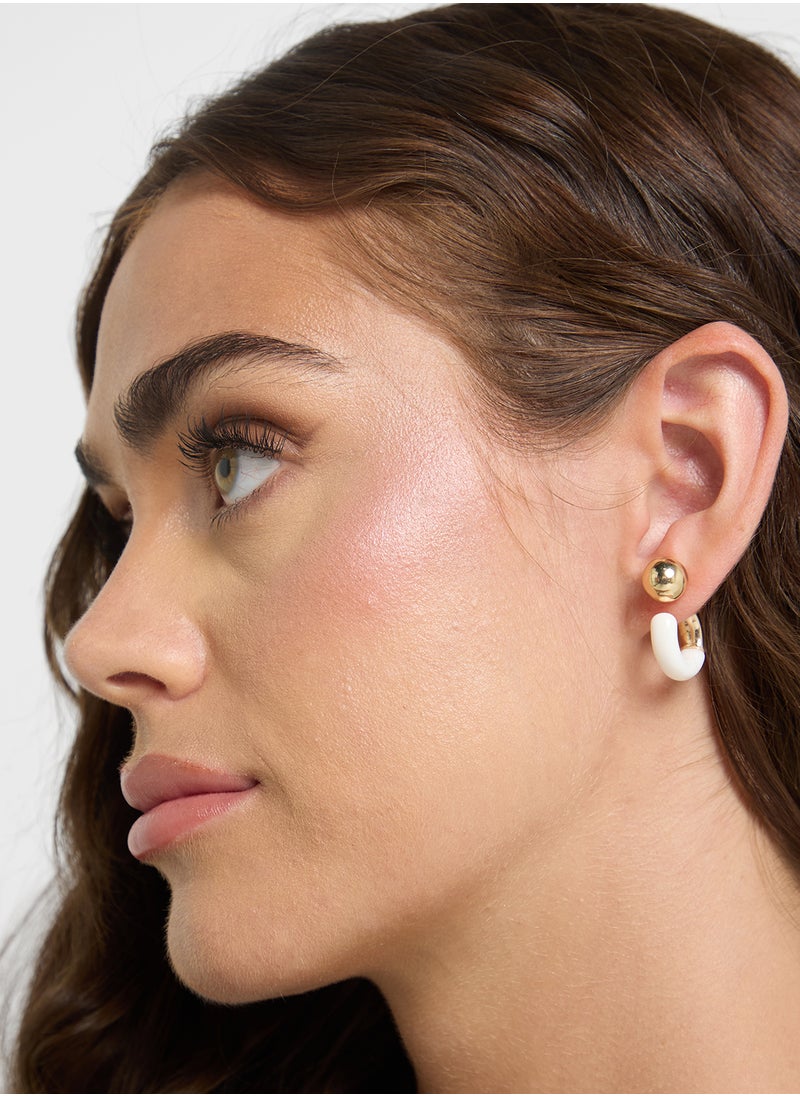 Ginger - Two Tone Hoop Earrings - Image 1