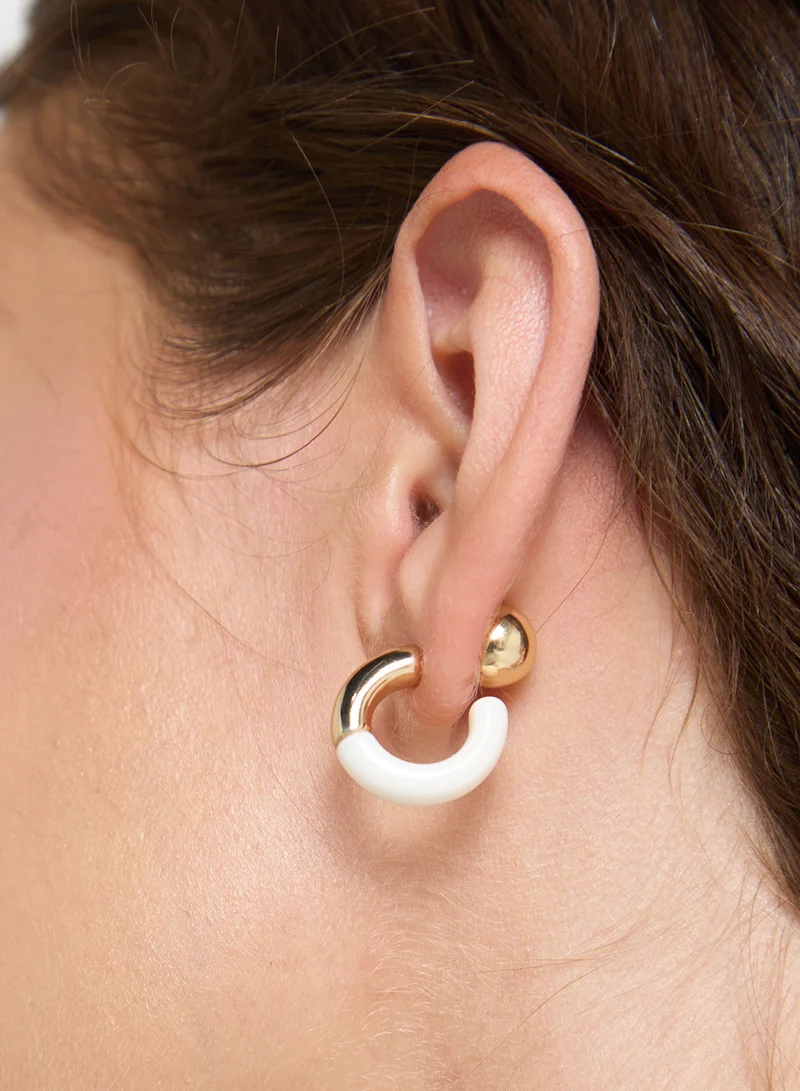 Ginger Two Tone Hoop Earrings
