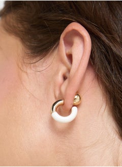 Ginger Two Tone Hoop Earrings  - Image 4