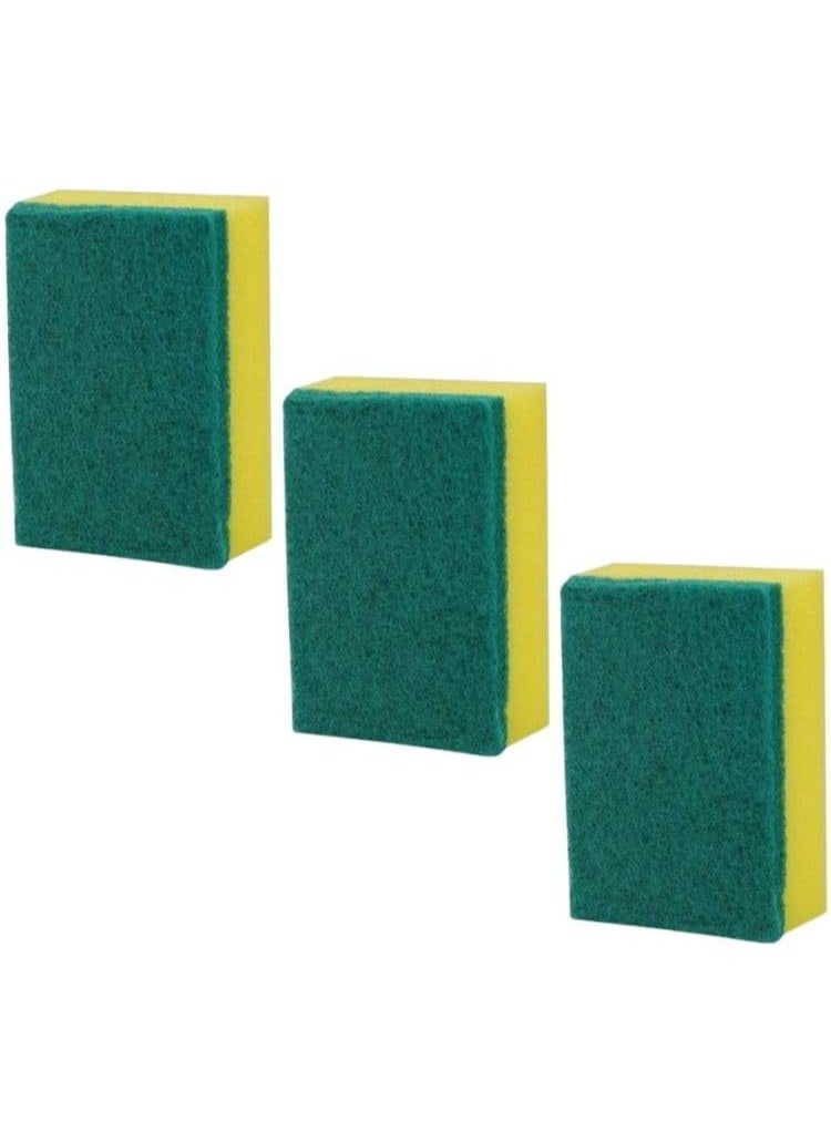 Kitchen Cleaning Sponge – 3pcs Heavy-Duty Scrubber Sponge | Non-Scratch Dishwashing Pad for Pots, Pans & Home Cleaning - Image 2