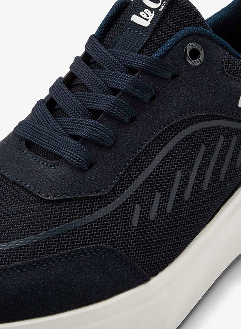 Lee Cooper Men's Panelled Lace-Up Sneakers with Pull Tabs - Image 4