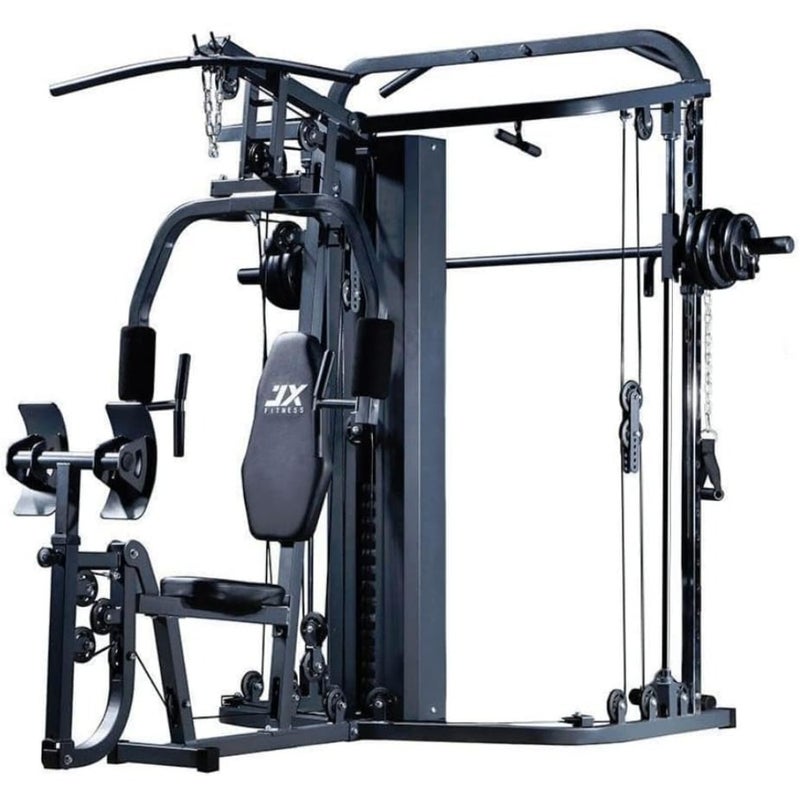 All-in-One Multi-Functional Home Gym Machine Smith Cable Crossover, 138lbs 63kg Stack Weights, Chest and Pec Deck, Heavy-Duty Frame, Full-Body Workout - Image 1