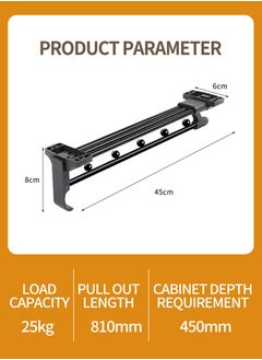 Multi-functional retractable trouser rack, Retractable Pull Out Trouser Rack Hanging Rack, Sliding Heavy Duty Steel Hanging Rod, Pull Out Wardrobe, Scarf, Trousers, Clothes, Towel Storage Slider 45CM - pzsku/Z4A0F09B8D4C1D75B92BFZ/45/_/1728711154/2804d5ac-3c76-4f5a-abe4-9e32694ad5fb