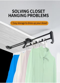 Multi-functional retractable trouser rack, Retractable Pull Out Trouser Rack Hanging Rack, Sliding Heavy Duty Steel Hanging Rod, Pull Out Wardrobe, Scarf, Trousers, Clothes, Towel Storage Slider 45CM - pzsku/Z4A0F09B8D4C1D75B92BFZ/45/_/1728711231/cc65cf2b-7645-40d9-8ce3-c68e5bf72a26