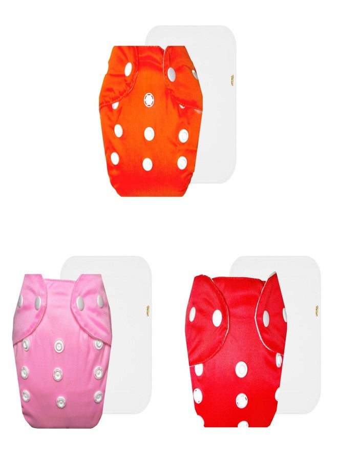 Dumbledo Lite Cloth Diaper with Cotton Insert (Pack of 3) | Hypoallergenic | Breathable | Adjustable Snaps | Perfect for Indian Summers | 3 Months - 2 Years | Unisex Baby - Image 1