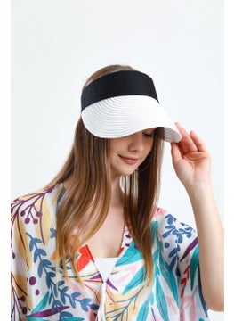 Saria Moda Saria Fashion Straw Visor-Tennis Player Foldable Women's Hat  - Image 2