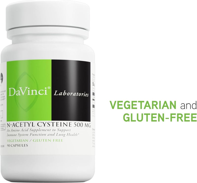 DAVINCI Laboratories  NAcetyl Cysteine 500 mg  an Amino Acid Supplement to Support Immune System Function and Lung Health  Vegetarian GlutenFree  90 Capsules - Image 5