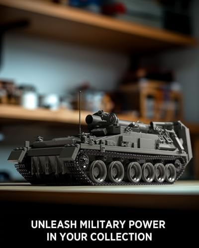 Nifeliz 2S4 Military Tank Building Model SelfPropelled Heavy Mortar Set for Adults Collectible Model to Build and Display Gift for Military Fans 1438PCS NF10291 - Image 5
