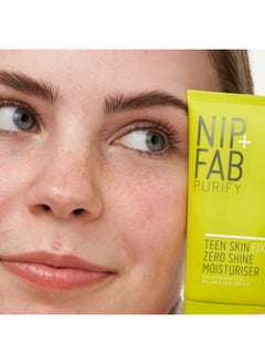 NIP+FAB Nip + Fab Teen Skin Fix Zero Shine Face Moisturizer With Niacinamide And Antioxidant Wasabi Extract Shine Free Mattifying Facial Cream For Oil Control Prevent Breakouts Even Skin Tone 1.35 Ounce  - Image 4