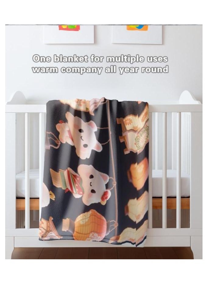 general Children's or student cartoon flannel thin blanket (warm and comfortable, suitable for sleep, games) 100cm*150cm - Image 5