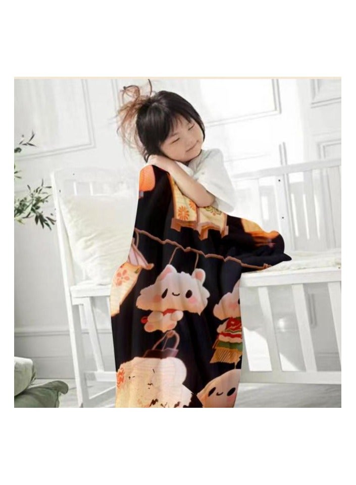 general Children's or student cartoon flannel thin blanket (warm and comfortable, suitable for sleep, games) 100cm*150cm - Image 4