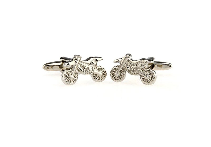 MRCUFF Motorcycle Bike Off Road Dirt Pair of Cufflinks in a Presentation Gift Box & Polishing Cloth - Image 3