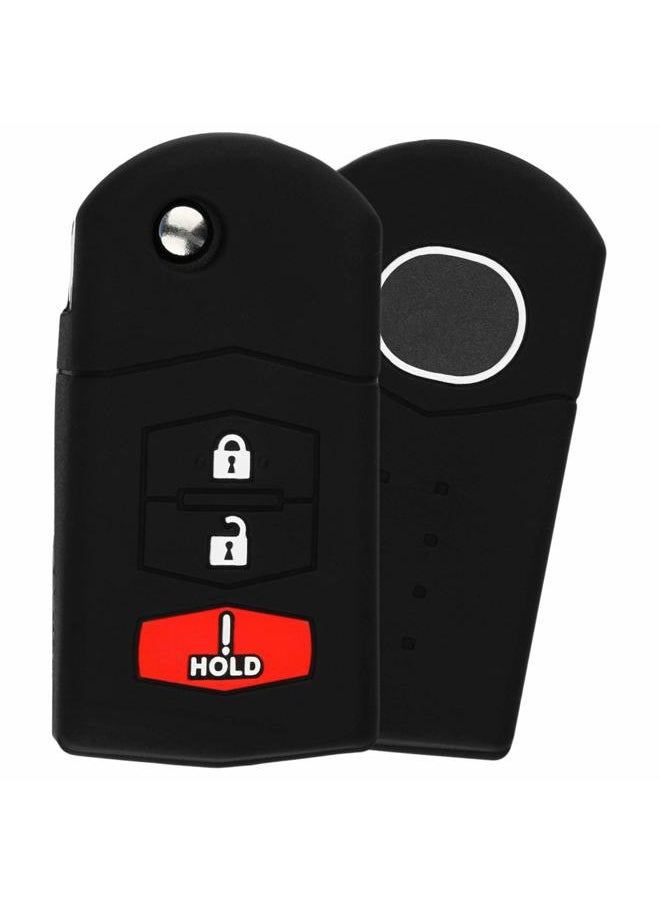 OwnMy KeyGuardz Keyless Remote Car Flip Key Fob Outer Shell Cover Soft Rubber Case for Mazda CX-5 CX-7 CX-9 MX-5 MPV RX-8  - Image 2