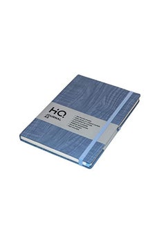 HQ A5 Size Hard Bound Journal Lined Notebook 160 Pages With Elastic Closure Blue Cover  - Image 3