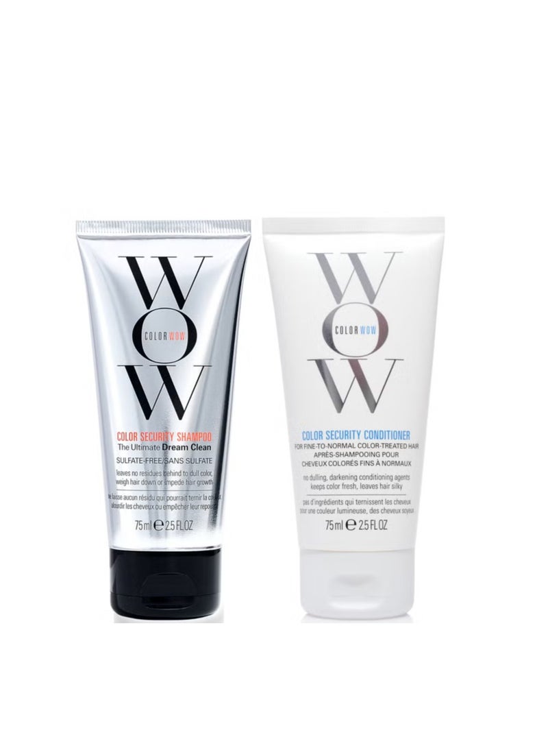 color wow security shampoo and conditioner travel duo set (2.5 oz)