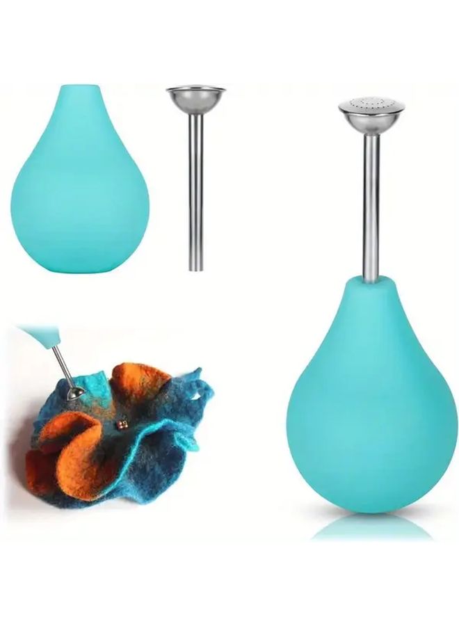 Green Silicone Ball Sprinkler with Stainless Steel Nozzle for Wet Felting Projects - Image 1