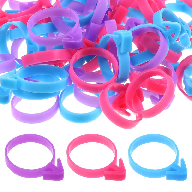 Bruislard 60 PCS Pastry Bag Ties Silicone IcingPipingPastryFrosting Bag Ties Includes 3 Color Reusable Piping Bags Clips for Cupcakes Cookies and Pastry Seal - Image 3