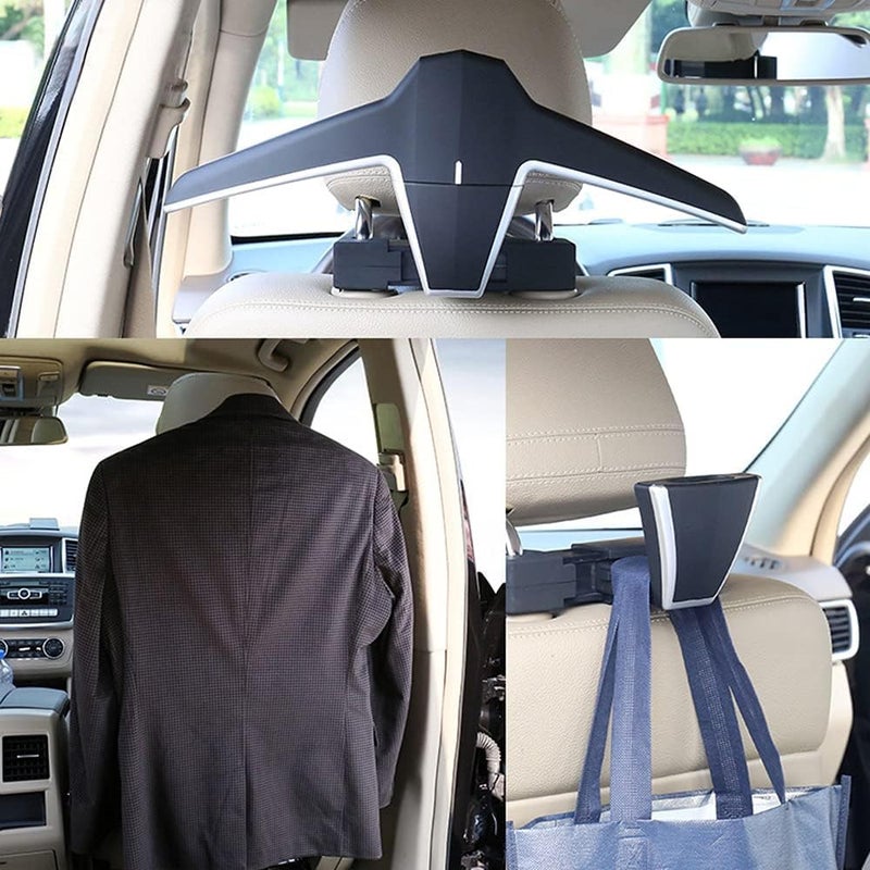 Car Coat Hanger - Multi-Purpose Back Seat Headrest Hooks for Clothes and Jackets - Image 4