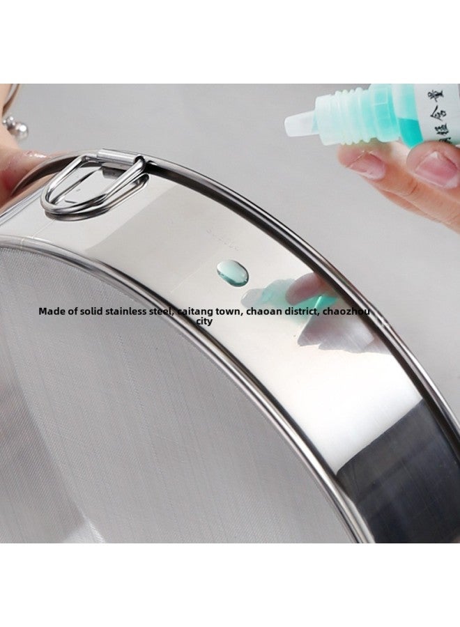 Thickened 60-mesh 304 Stainless Steel Handheld Ultra-fine Flour Sieve For Baking Noodle Shops Durable Kitchen Utensil-Specifications:-Steel Ring 304-Net 304-With Hook -- 15-20-25-30 Set (box Packaging)  - Image 3