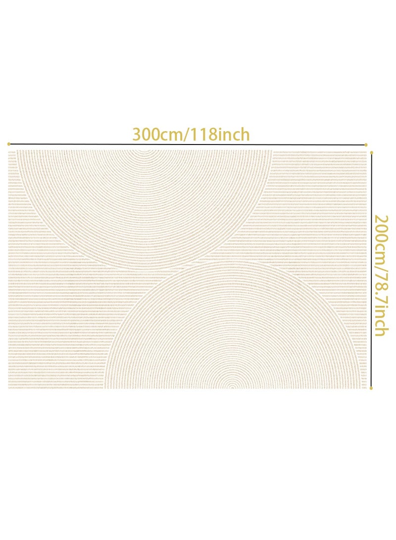 Boho Area Rugs 200x300cm Water-proof Modern Large Rug Non-Slip Carpet Multisize Geometric Pad Oriental Mat for Dining Room Home Bedroom Living Room Decor (B) - Image 3