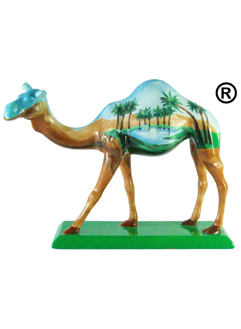 Camel Caravan Ceramic Multi Color ''GULF OASIS'' Camel statue