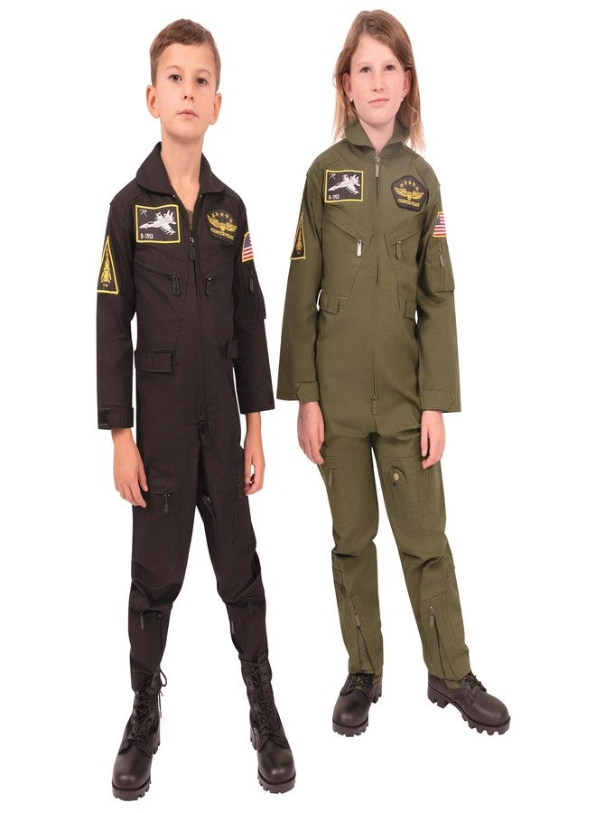 Rothco Kids Aviator Flight Coverall - Olive Drab, M Size - Image 2