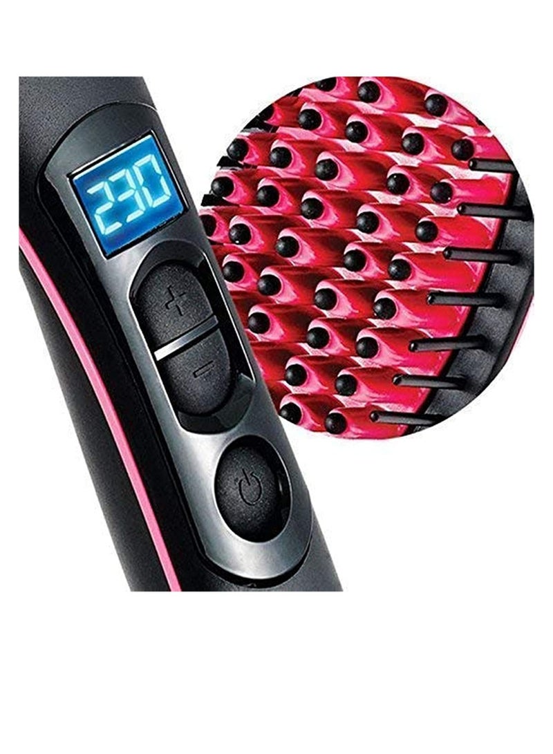 ELTRAZONE Simply Straightener Hair Brush, Straightening Machine, 3 in 1 Ceramic Fast Hair Straightener For Women's Hair Straightening Brush, Hair Straightener For Women, Black - Image 3