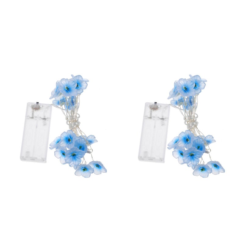 2 Sets Battery Peach Blossom Lamp String Decorative Flower Shape Lamp String - Image 1